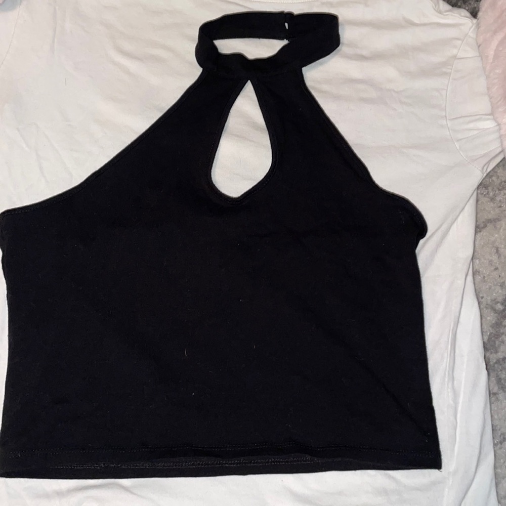 Black halter top